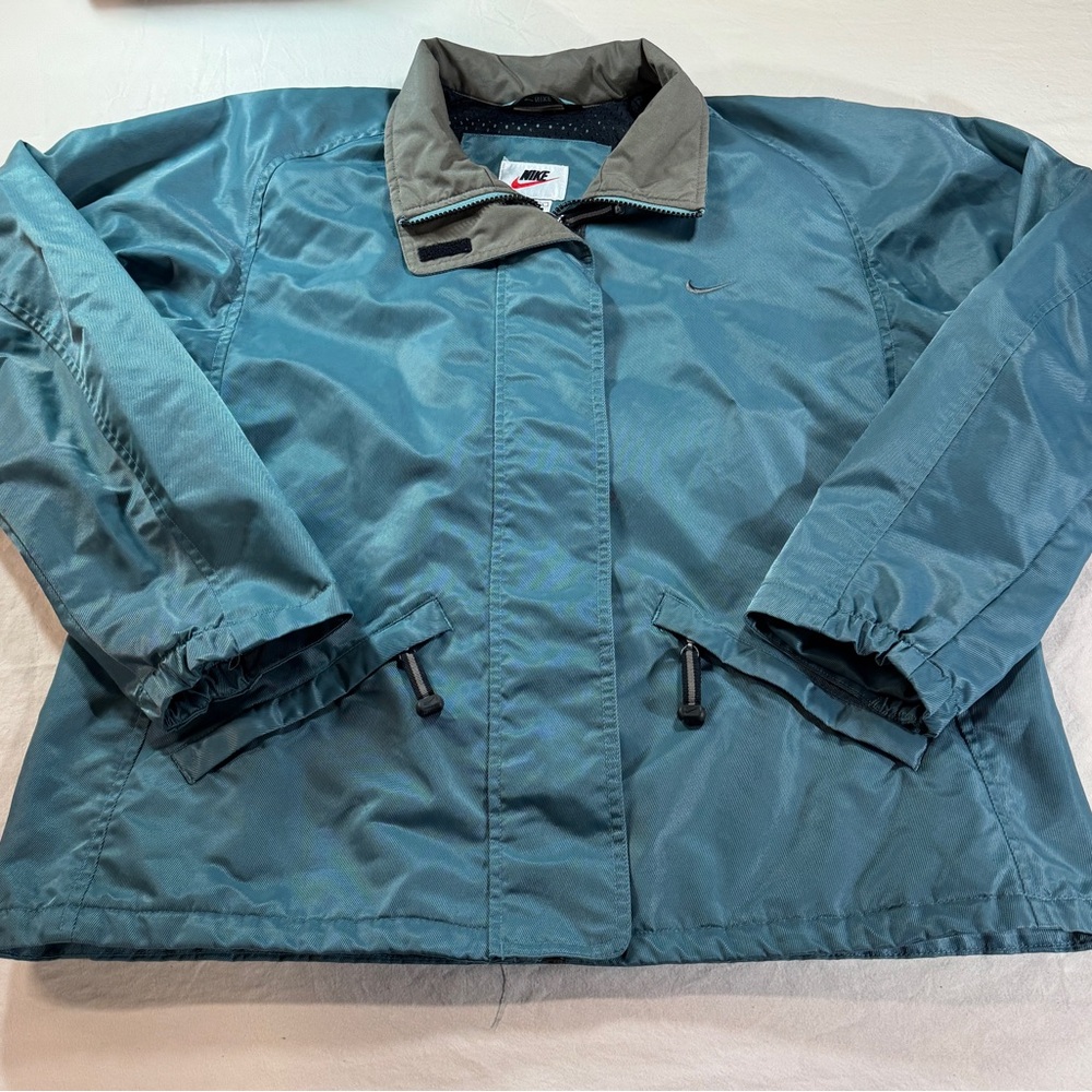 Vintage Nike Jacket Womens L Golf Rain Windbreaker Water Resistant F8 Nylon